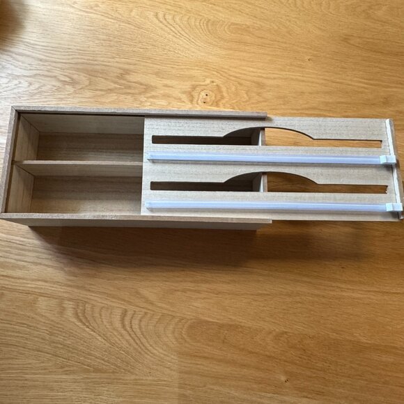 2 in 1 Wrap Organizer with Cutter - Bullseye's Playground™, Natural Wood - Picture 7 of 11